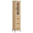 vidaXL Highboard Sonoma Oak 34.5x34x180 cm Engineered Wood