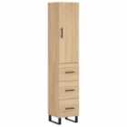 vidaXL Highboard Sonoma Oak 34.5x34x180 cm Engineered Wood