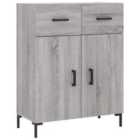 vidaXL Sideboard Grey Sonoma 69.5x34x90 cm Engineered Wood