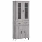 vidaXL Highboard Grey Sonoma 69.5x34x180 cm Engineered Wood