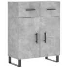 vidaXL Sideboard Concrete Grey 69.5x34x90 cm Engineered Wood