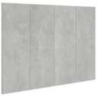 vidaXL Bed Headboard Concrete Grey 120x1.5x80 cm Engineered Wood