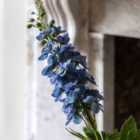 Crossland Grove Vintage Hollyhock Floral Stem Tall Blue (12pk)