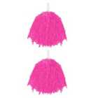 I LOVE FANCY DRESS Pack of 6 Pink Lightweight Pom Poms (Accessories)