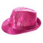 I LOVE FANCY DRESS Pack of 6 Hot Pink Sequin Trilby Hat (Accessories)