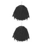 I LOVE FANCY DRESS Pack of 12 Black Lightweight Pom Poms (Accessories)