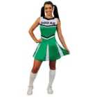 I LOVE FANCY DRESS Green Cheerleader Fancy Dress Costume (XS)