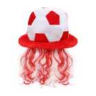 I LOVE FANCY DRESS Pack of 6 England Football Hat with Hair (Accessories)