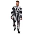 I LOVE FANCY DRESS Black and White Suit Striped Costume (2XL)