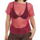 I LOVE FANCY DRESS Pink 80s Mesh top (XS)
