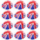 I LOVE FANCY DRESS Pack of 12 12 Pack of Union Jack Flag Print Bowler Hats (Accessories)