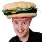 I LOVE FANCY DRESS Pack of 24 Novelty Burger Hat (Accessories)