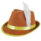 I LOVE FANCY DRESS Pack of 12 Brown Bavarian Hat (Accessories)