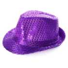 I LOVE FANCY DRESS Pack of 24 Purple Sequin Trilby Hat (Accessories)