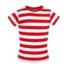 I LOVE FANCY DRESS Red and White Striped Short Sleeve Top (12 - 14 Years)