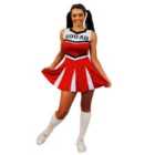 I LOVE FANCY DRESS Red Cheerleader Fancy Dress Costume (2XL)