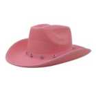 I LOVE FANCY DRESS Pack of 12 Pink Star-Studded Cowboy Hat (Accessories)
