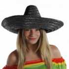 I LOVE FANCY DRESS Pack of 6 Black Sombrero Hat (Accessories)