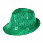 I LOVE FANCY DRESS Pack of 6 Green Sequin Trilby Hat (Accessories)