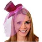 I LOVE FANCY DRESS Pack of 6 Mini Pink Glitter Fascinator Top Hat (Accessories)