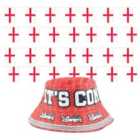 I LOVE FANCY DRESS Pack of 1 England Supporters Set - Bucket Hat & Bunting (One Size)
