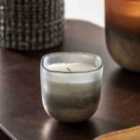 Crossland Grove Pluto Candle White/Silver Small Amber & Lily