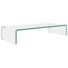 Vidaxl Tv Stand/Monitor Riser Glass Clear 70X30X13 Cm