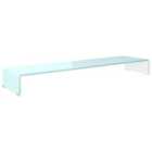 Vidaxl Tv Stand/Monitor Riser Glass Green 120X30X13 Cm