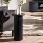 Julian Bowen Louis Fluted Drinks Table - Black