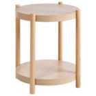 Beliani Side Table CONNELL Light Brown