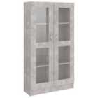 Vidaxl Vitrine Cabinet Concrete Grey 82.5X30.5X150 Cm Engineered Wood