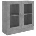 vidaXL Vitrine Cabinet Concrete Grey 82.5X30.5X80cm Engineered Wood