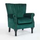 High Back Modern Tub Chair Mid-century Velvet Accent Chair Sofa W Soft Padded