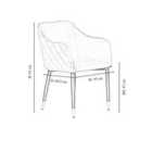 Life Interiors Single Verona Velvet Dining Chair Upholstered For Dining Room Kitchen Restaurant Office, Black/silver