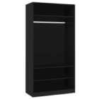 vidaXL Wardrobe Black 100X50X200cm Engineered Wood