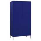 Vidaxl Wardrobe Navy Blue 90X50X180 Cm Steel