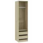 Vidaxl Wardrobe With Drawers Sonoma Oak 50X50X200 Cm Engineered Wood