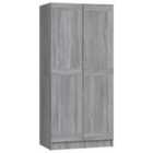 Vidaxl Wardrobe Grey Sonoma 82.5X51.5X180 Cm Engineered Wood