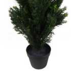 90Cm Pair Of Artificial Cedar Cypress Topiary Uv Resistant