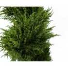 Leaf 120Cm Spiral Cypress Artificial Tree Uv Resistant Outdoor