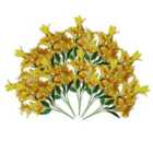 12 X 60Cm Artificial Lily Stem Yellow (144 Flowers)