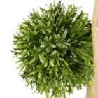 120Cm Pair Of Uv Resistant Balls Topiary - 480 Leaves - Natural Trunk