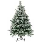 Costway Artificial Christmas Tree with LED Lights, 8 Lighting Modes and Foldable Metal Stand-4.5 ft