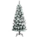 Costway Illuminated Artificial Christmas tree with 140/200 LED lights-5FT