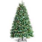 Costway 5/6 Feet Artificial Christmas Tree with LED Lights and Tips-6 ft