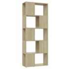 vidaXL Book Cabinet Room Divider Sonoma Oak 60x24x155 cm