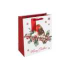 Eurowrap Robin White Kraft Medium Gift Bag