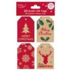 Eurowrap 20Pk Kraft Gift Tags