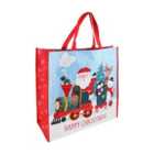 Eurowrap Santa Train Jumbo Square Pp Woven Bag