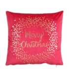 Mica Decorations Cushion Merry Christmas Red